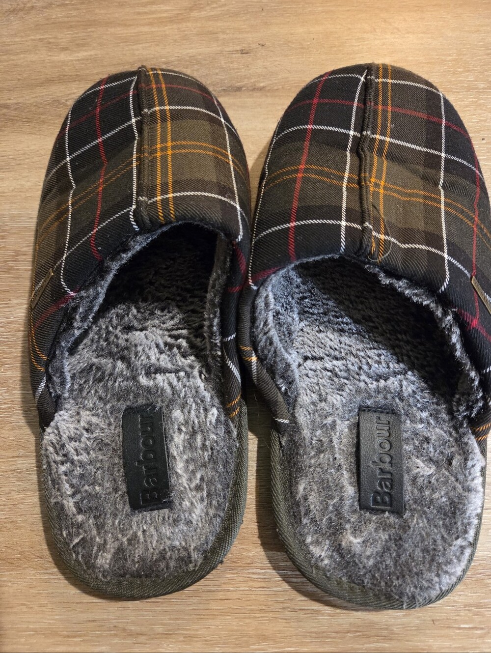 Men's Barbour Plaid Slippers - Picture 2 of 4